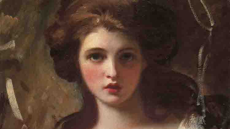 Oil painting - Emma Hart as Circe by George Romney c.1782 © Tate. London 2008