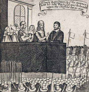Charles I on the scaffold talking to Bishop Juxon
