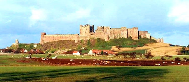 Bamburgh Castle during the excavations