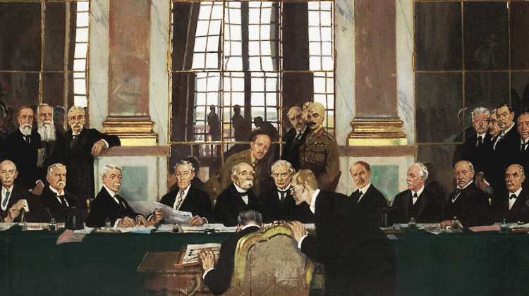 The Signing of the Peace in the Hall of Mirrors, Versailles, 28 June, 1919 by William Orpen