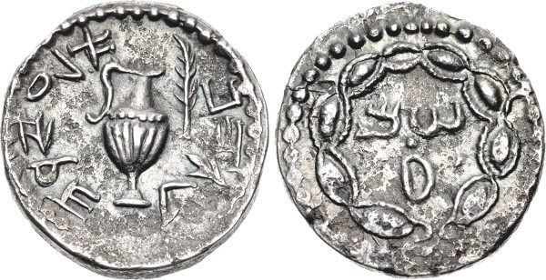 Coin struck under Bar Kokhba in 133