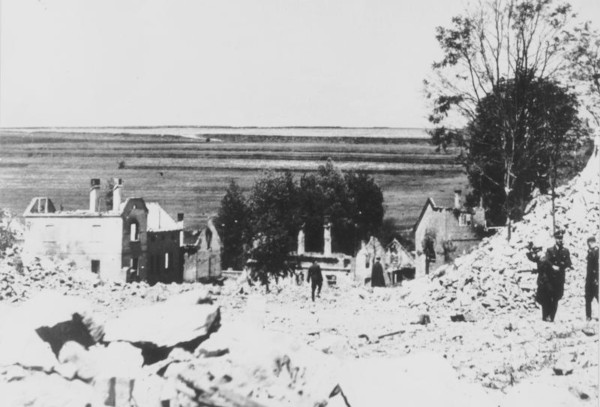 Lidice after the destruction by Nazis in 1942