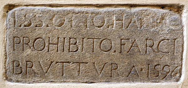 Plaque put up by the Signori Otto