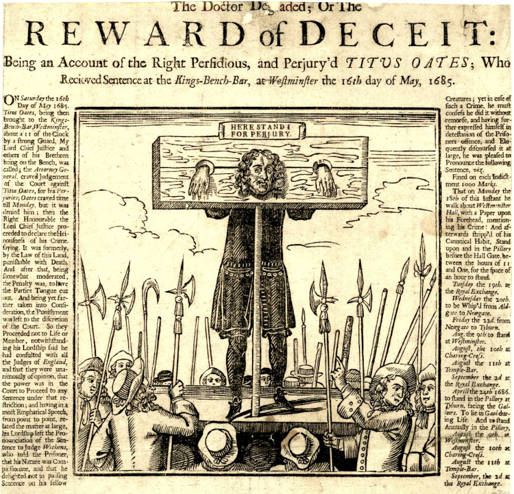 The Doctor Degraded; or the Reward of Deceit (Oates in the pillory)