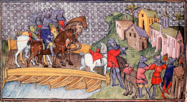 The crossing of the river Seine, and the pillage of Vitry by English soldiers