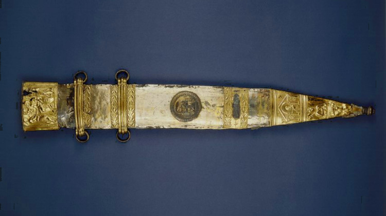 Gilded bronze scabbard for the Sword of Tiberius
