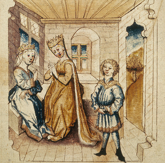 The quarrel between Brunhild and Kriemhild (Guðrún)