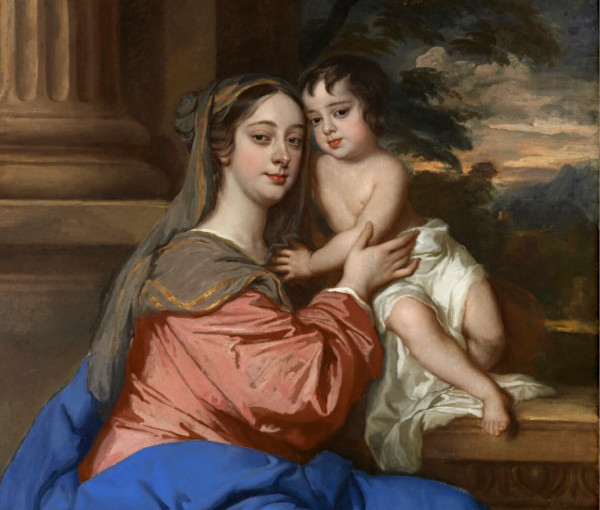 Barbara with her son Charles Fitzroy