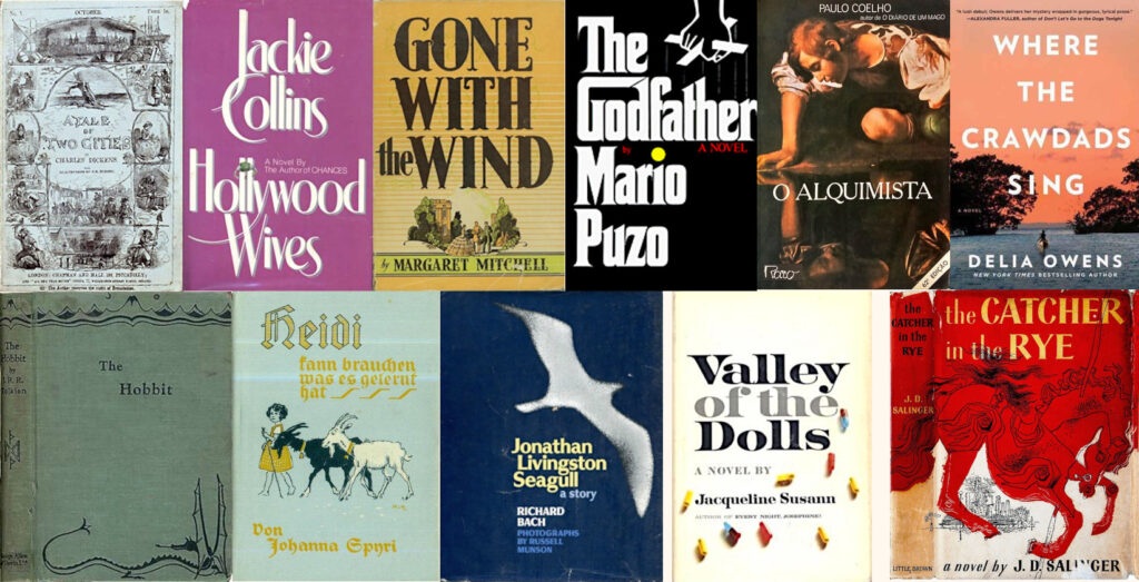 Historia montage of bestselling novels