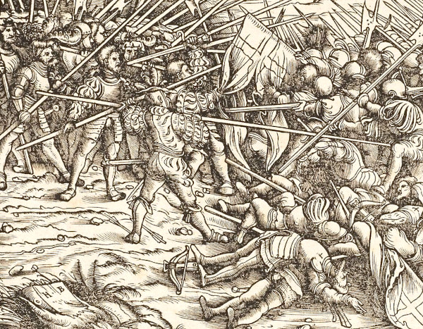 Landsknechts in battle