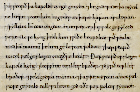 Description of the battle in Anglo-Saxon Chronicle D