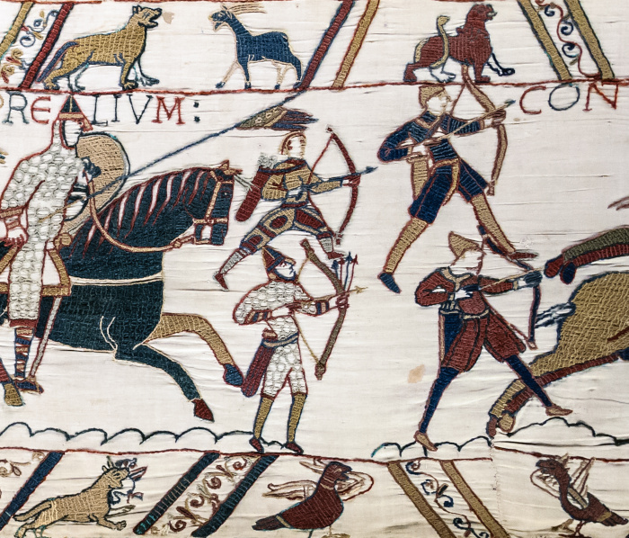 Norman archers, Bayeux Tapestry