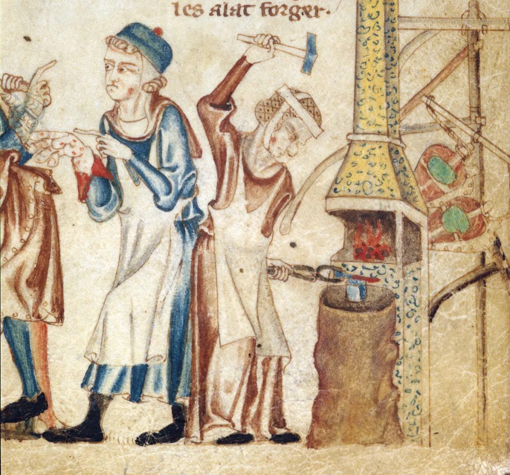 A female blacksmith