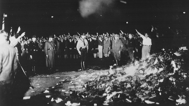 Book burning in Berlin, 11 May, 1933