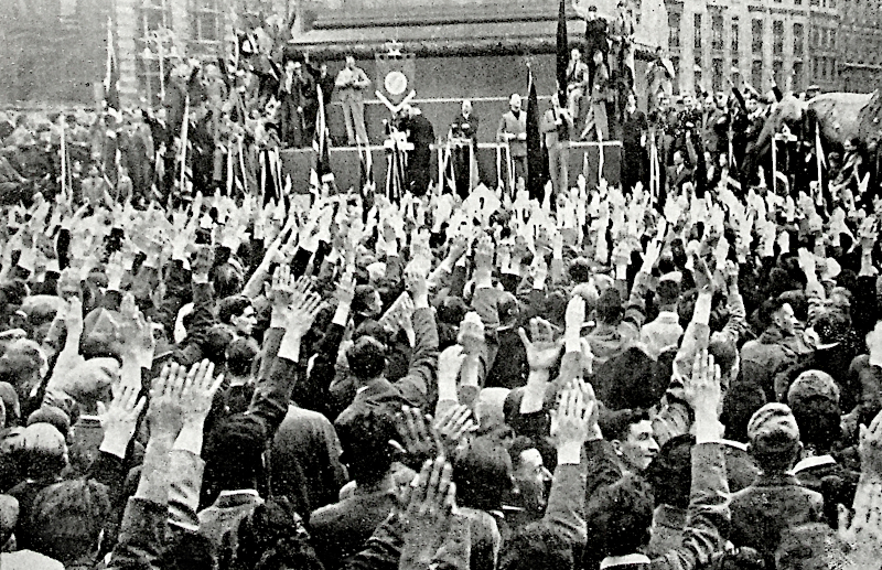 British Union of Fascists rally at Trafalgar Square, January, 1938