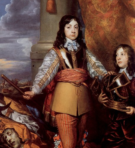 Allegorical portrait of Charles II of England when Prince of Wales with a page on the right and the head of Medusa bottom left