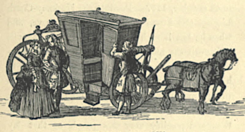 A 17th-century hackney carriage