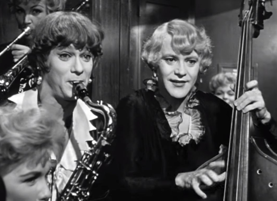 Tony Curtis and Jack Lemmon in a Some Like it Hot trailer