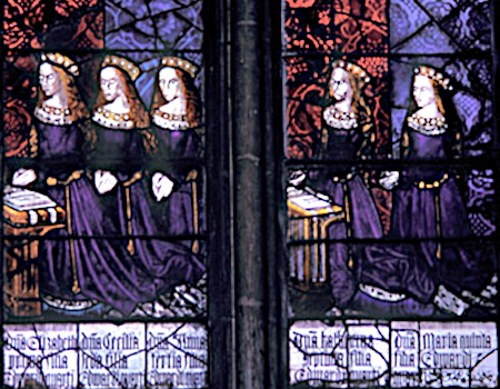 The five daughters of Edward IV and Elizabeth Woodville,