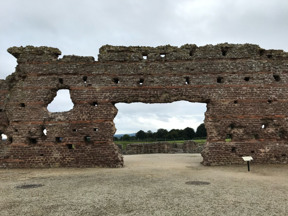 The remaining wall of the Baths Basilica at Wroxete